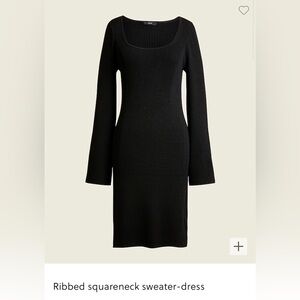 J.Crew Ribbed Squareneck sweater-dress, Size: XS